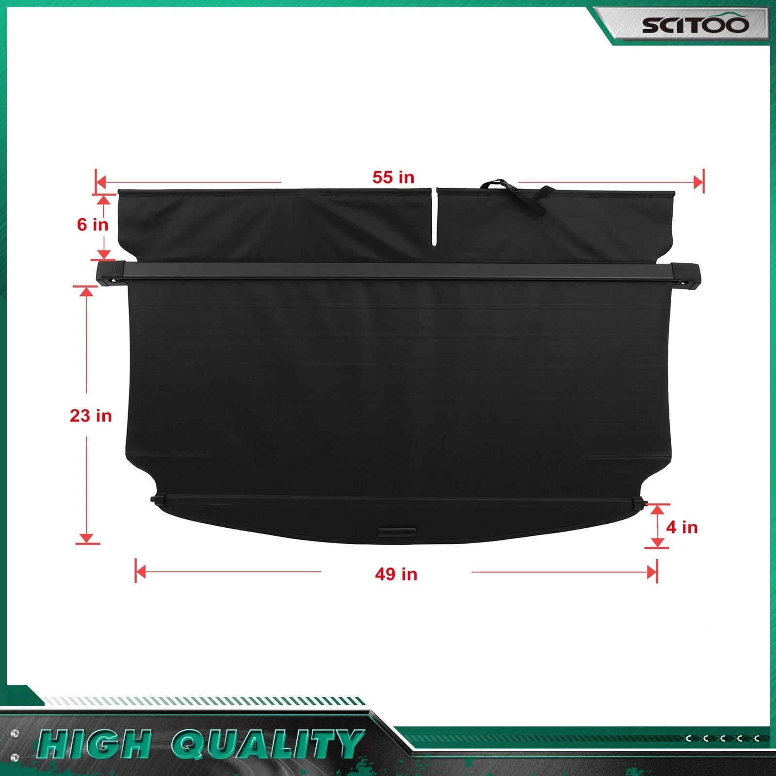 Retractable Tonneau Privacy Shield Cargo Cover for Toyota RAV4 (2006–2012)