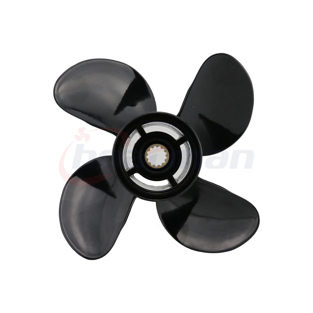 Boat Propeller 10.1x15 for Honda Yamaha Outboard Motor (4 Blades, 13 Tooth)
