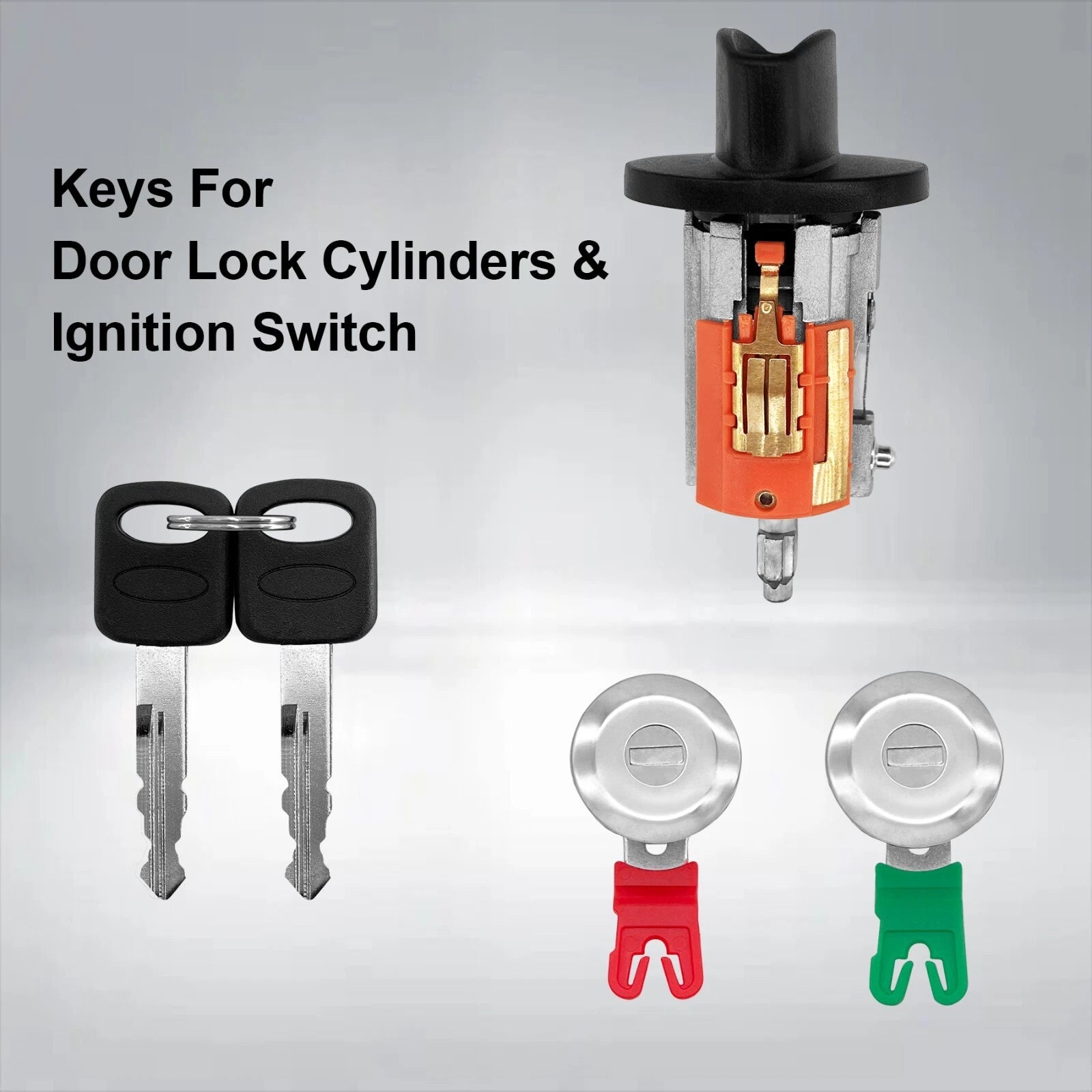Door Lock Cylinders & Ignition Switch Set for Ford E150/250/350 (1996-2008)