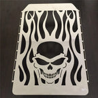 Skull Flame Radiator Grille Cover for Kawasaki Vulcan VN 1500 (1996–2008)