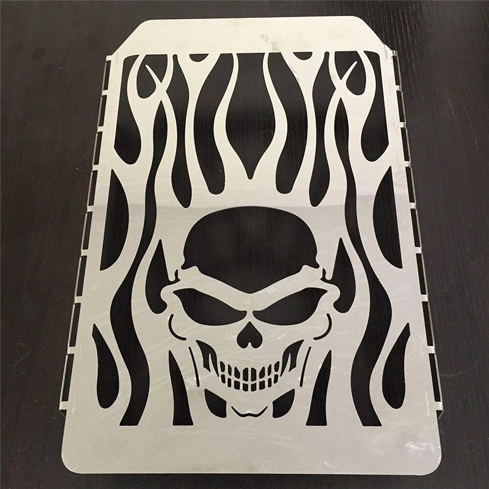 Skull Flame Radiator Grille Cover for Kawasaki Vulcan VN 1500 (1996–2008)