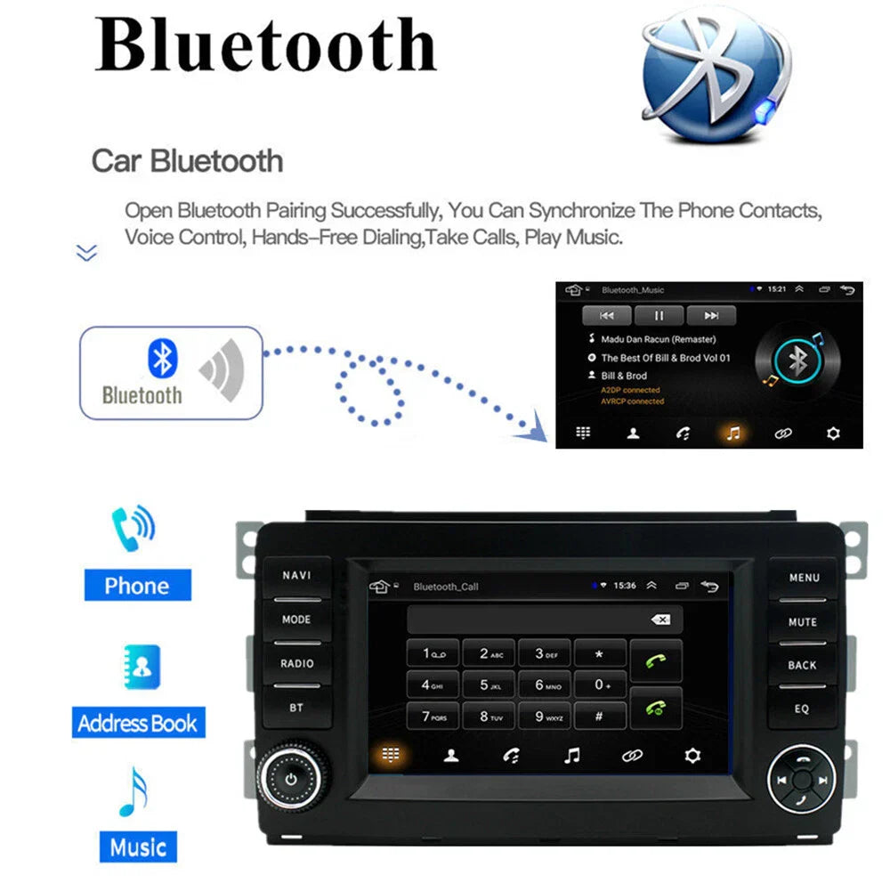 7" Android 13 Car Radio GPS WiFi for 2005-2010 Benz Smart Fortwo