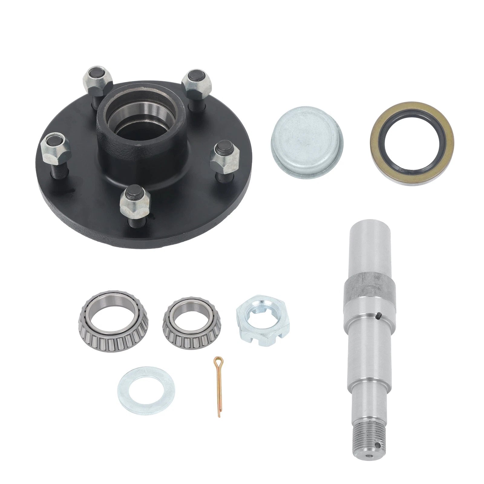 5" Trailer Hub Kit for 8.75" Round Spindle (Fits Various Models)
