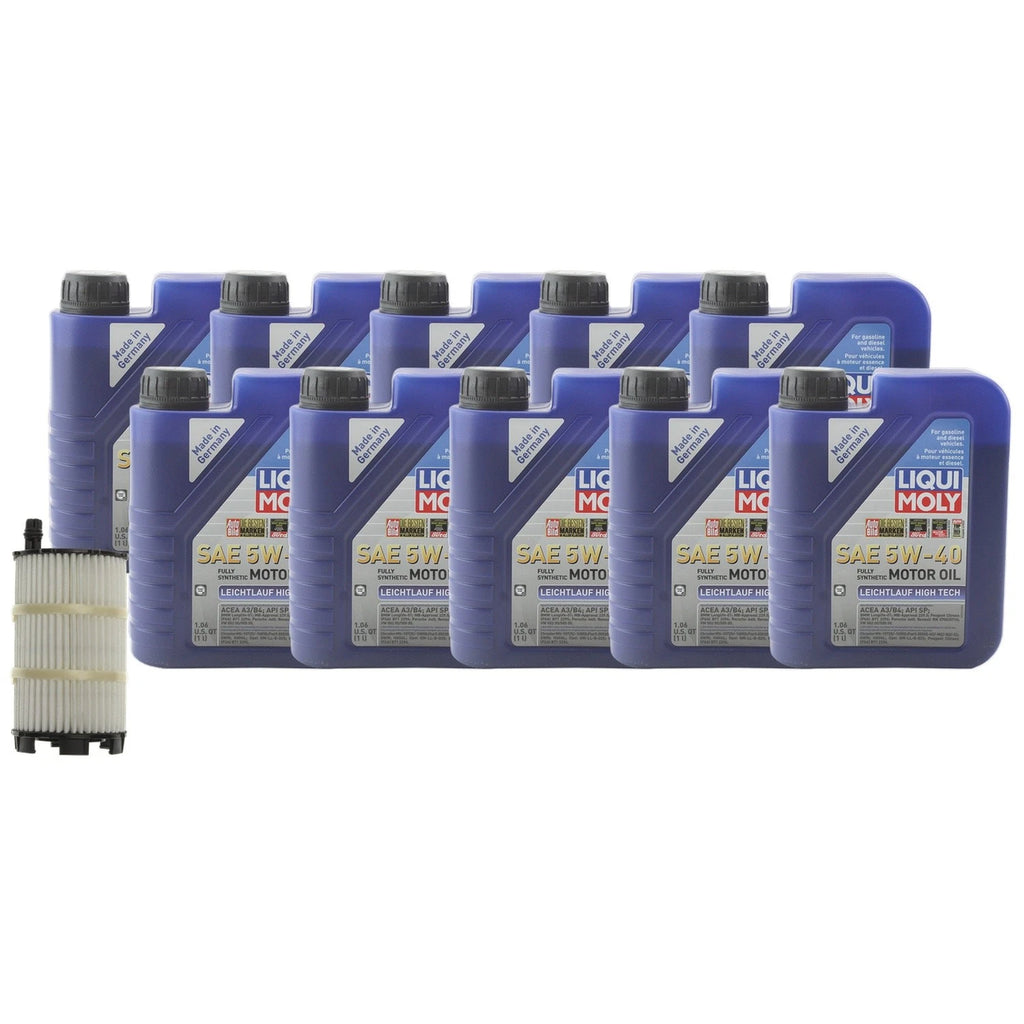 Liqui Moly 10L Leichtlauf High Tech 5W-40 Engine Oil Change Kit for Q7 RS4 (2006–2020)