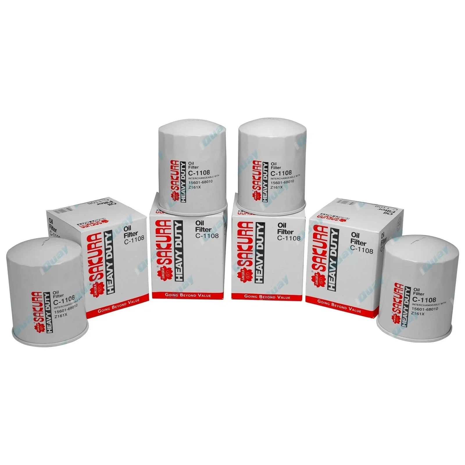 4 Pack Diesel Oil Filter for Toyota Dyna HU40 HU50 6cyl 2H 4.0L 82~84