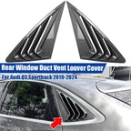 Rear Window Quarter Vent Louver Covers for Audi Q3 Sportback (2019–2024)