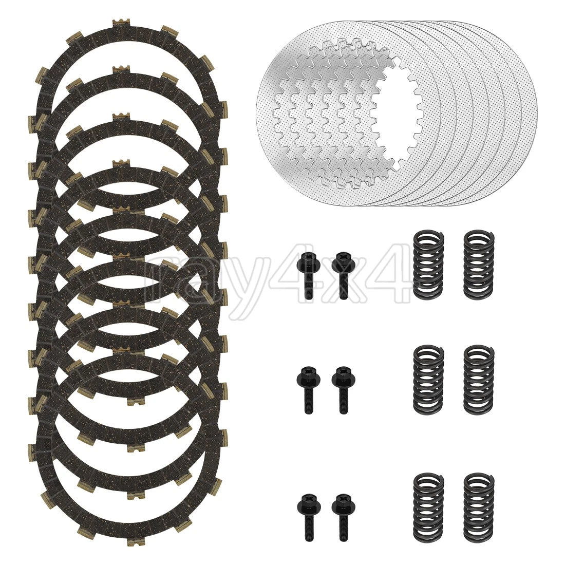 Clutch Friction Disc Steel Plate Kit & Springs for Yamaha YZ250 (2002–2024)