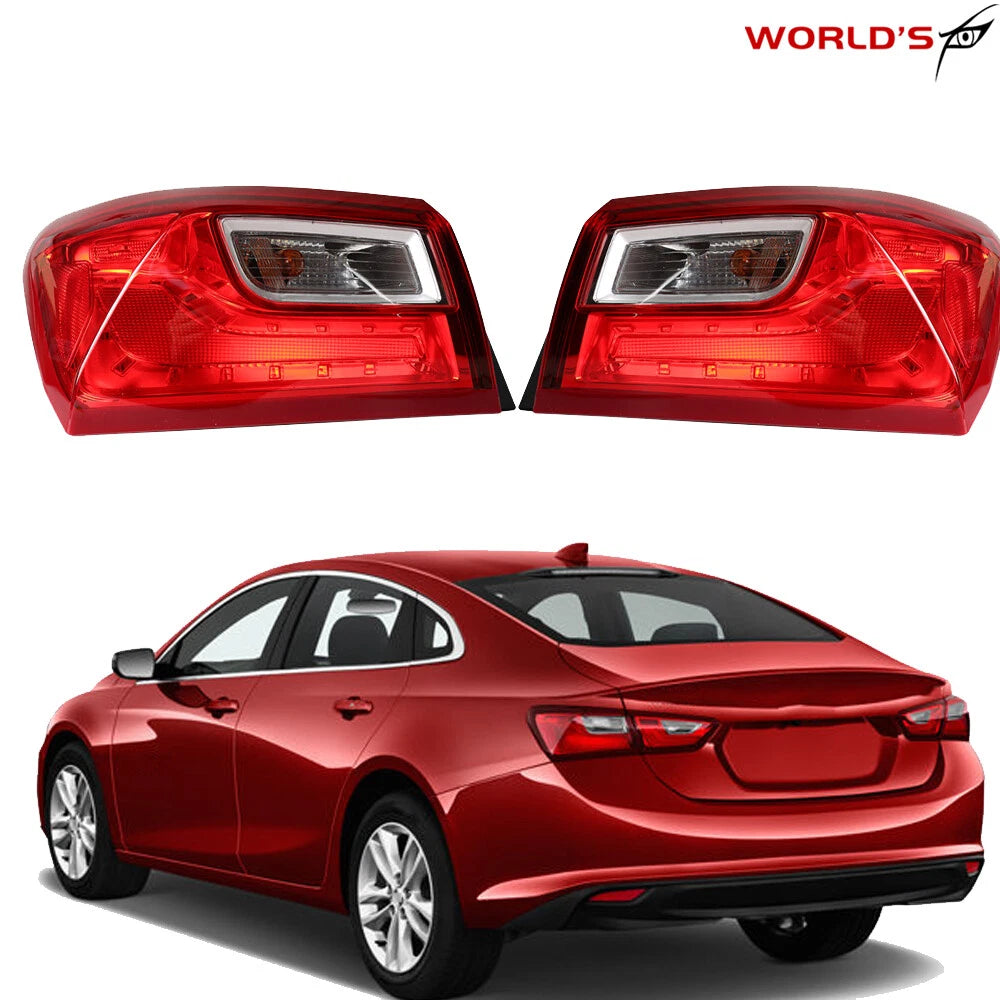 Set of 2 Outer Brake Tail Lights for Chevy Malibu (2016–2021)