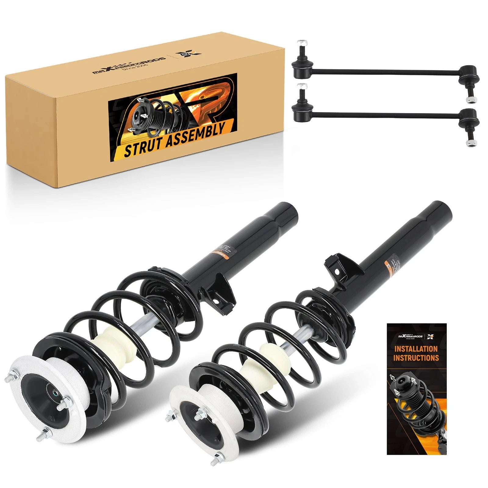 Front Complete Struts w/ Sway Bar Links for BMW 135i, 325i (2006–2011)