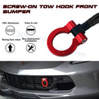 Track Racing Style CNC Anodized Aluminum Tow Hook Set for Chevy Corvette (2015-2019)