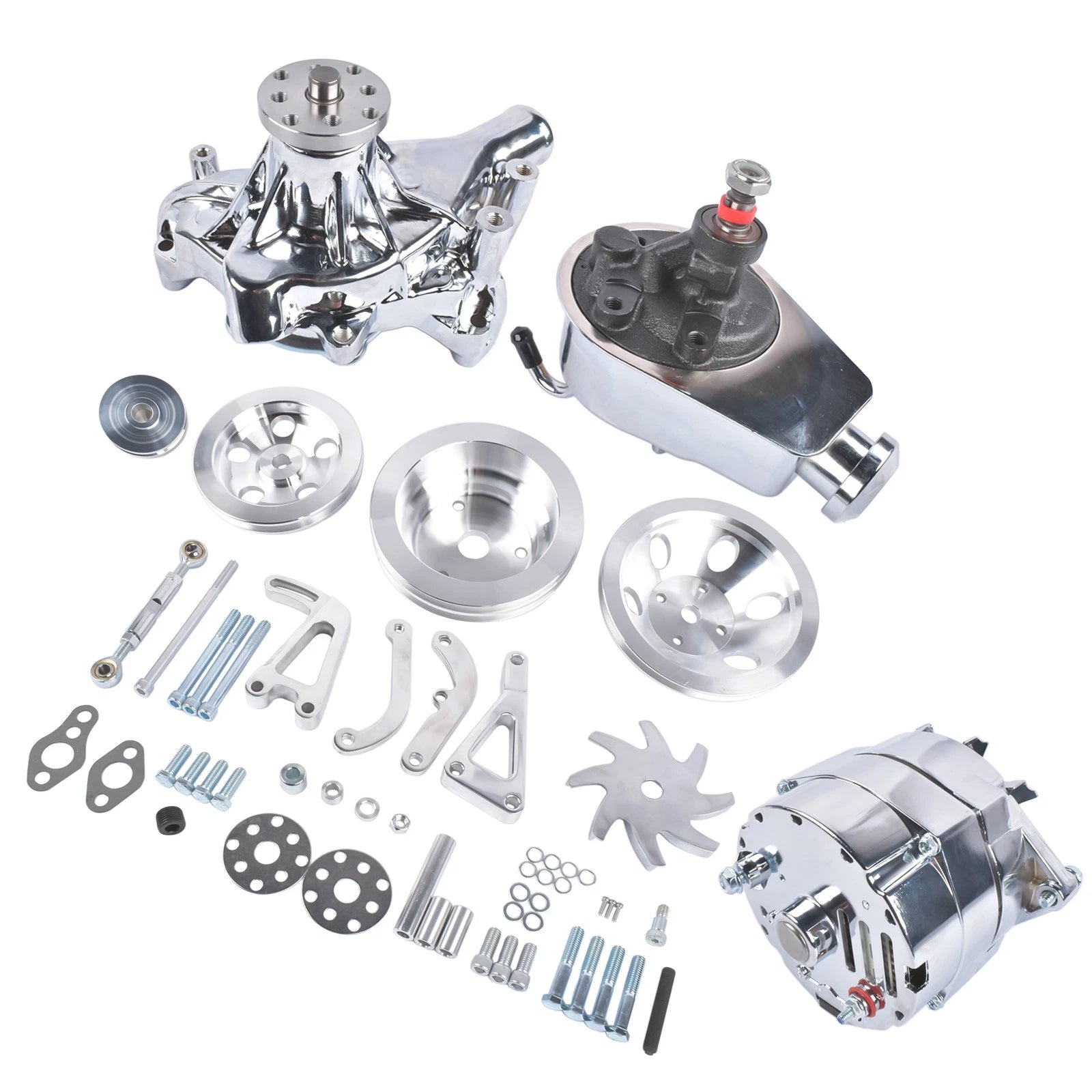 Pulley Kit for Chevy SBC 283 327 350 (1960–1986)