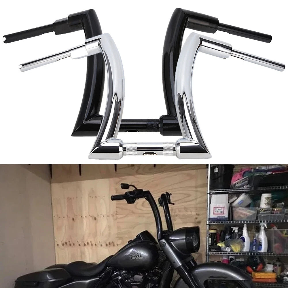 Ape Hanger Fat Bars 1-1/4" Handlebar for Harley Softail Dyna