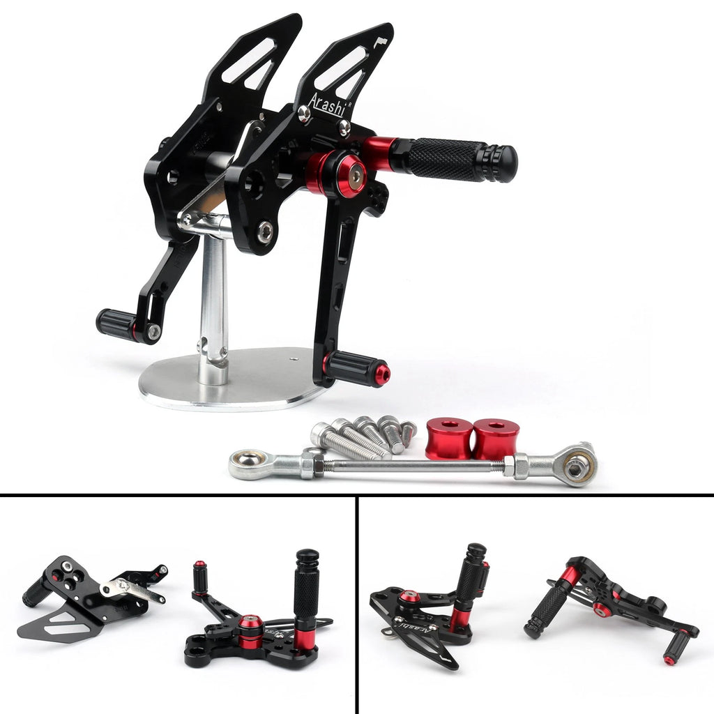 CNC Adjustable Rearsets Footrest Foot Peg for Kawasaki Z125 (2016–2019)