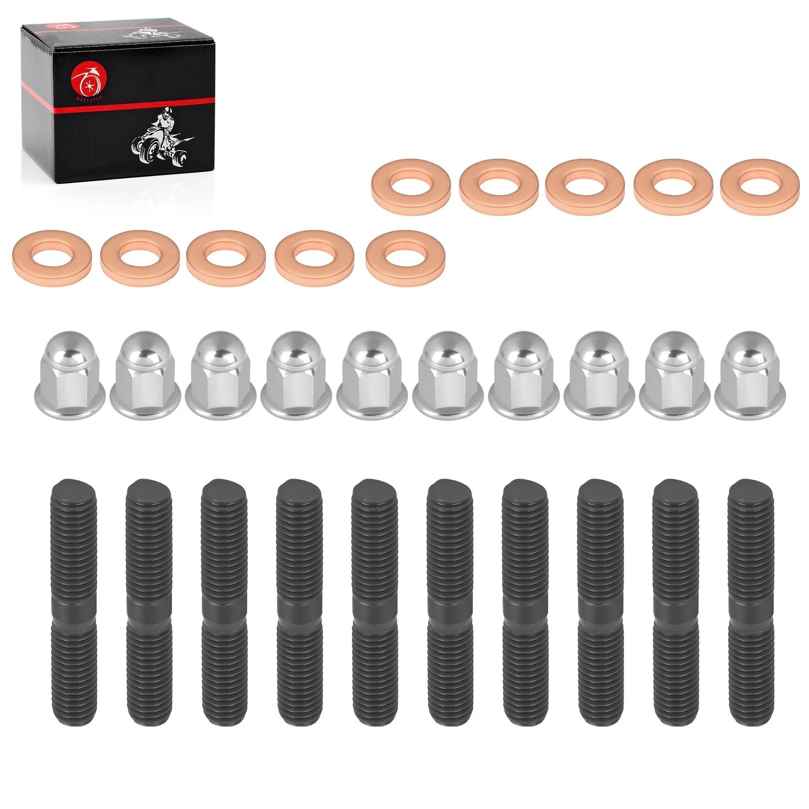 Cylinder Head Studs Kit with Nuts & Washers for Yamaha Banshee 350 (1987–2006)