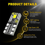 10X LED Interior License Plate Light Bulb T10 194 168 W5W for