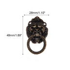 5Pcs Antique Bronze Lion Head Drawer Door Knob Pulls for Cabinets