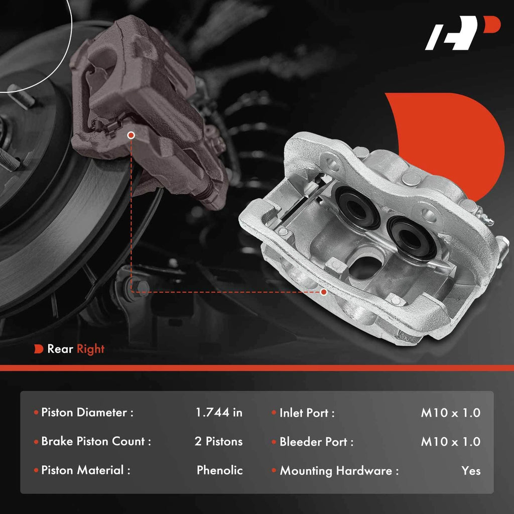 Rear Right Brake Caliper with Bracket for Chevy Silverado 1500 (2002-2006)