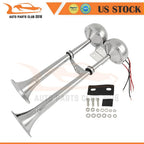 Dual Trumpet Electric Train Air Horn for Marine Use (304 Stainless Steel)