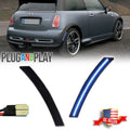 2X Smoked Ice Blue LED Rear Side Marker Lights for Mini Cooper (2002–2006)
