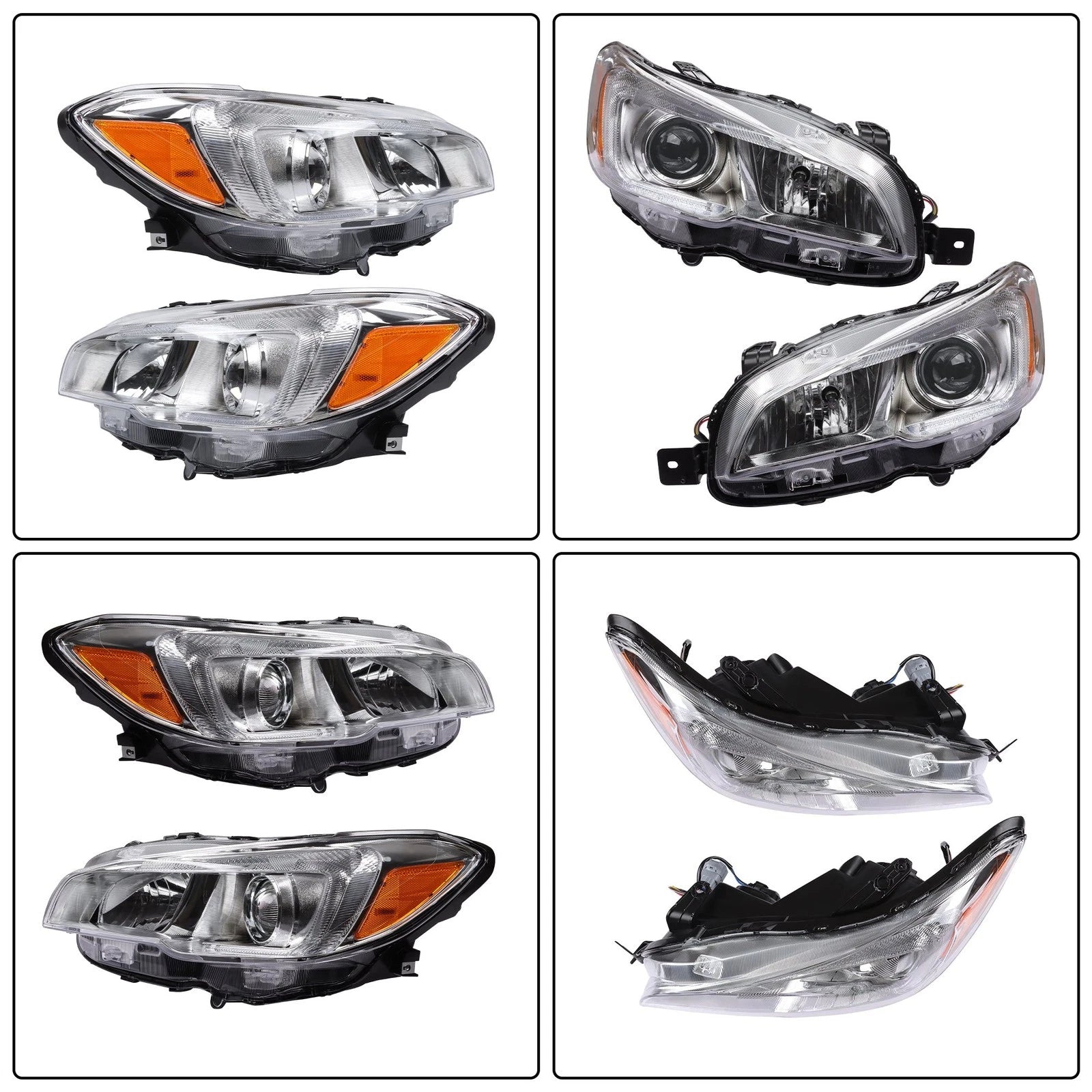 Headlight Assembly for Subaru WRX (2015â2021) Left + Right Halogen