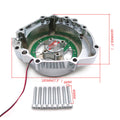 Chrome Left Engine Stator Cover with Blue LED for Honda CBR 600RR (2003–2006)