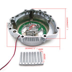 Chrome Left Engine Stator Cover with Blue LED for Honda CBR 600RR (2003–2006)