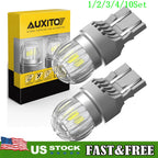 2X 7443 LED Bulbs for Turn Signal Backup Reverse Light