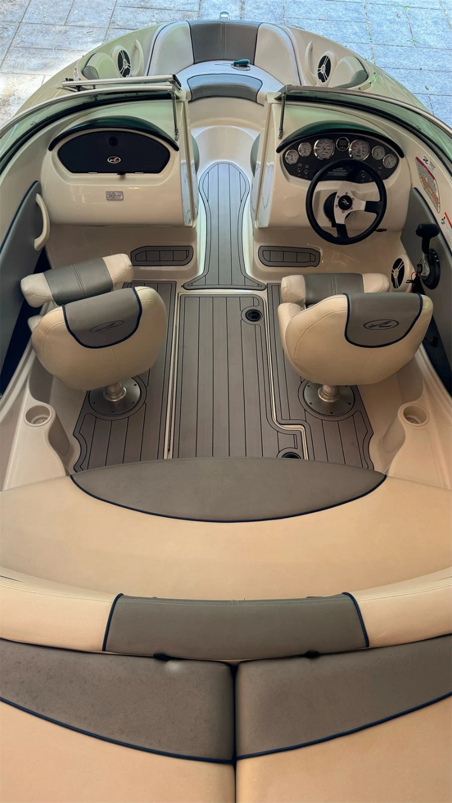 EVA Foam Teak Flooring Mat for Sea Ray 185 Sport (2010)