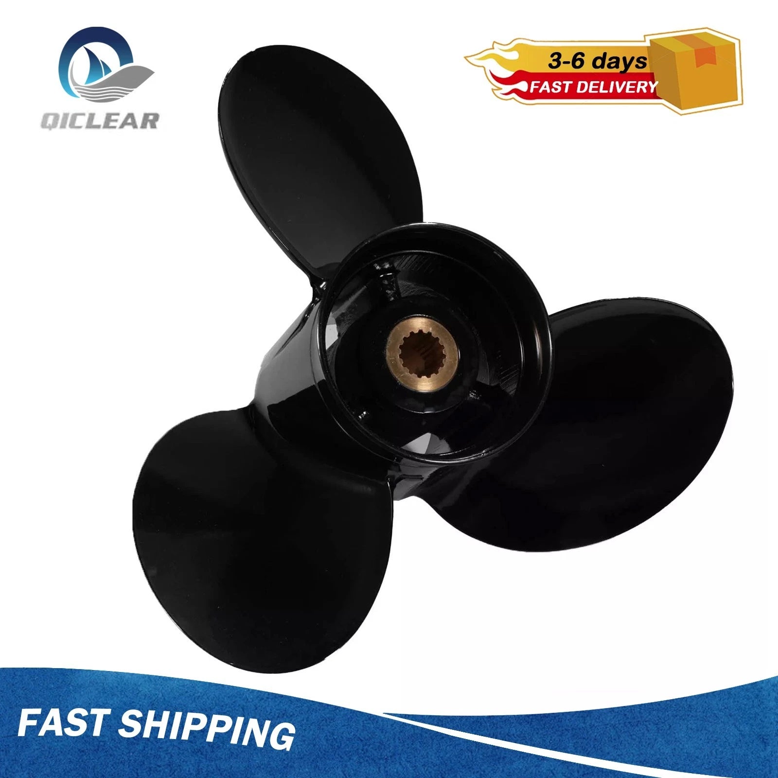 14.5 x 19 Boat Propeller for Evinrude/Johnson 90-300HP (15 Spline, RH)