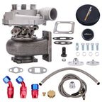 GT3076 GT3037 T3 Flange Turbo Kit with Oil In & Return Line for Universal