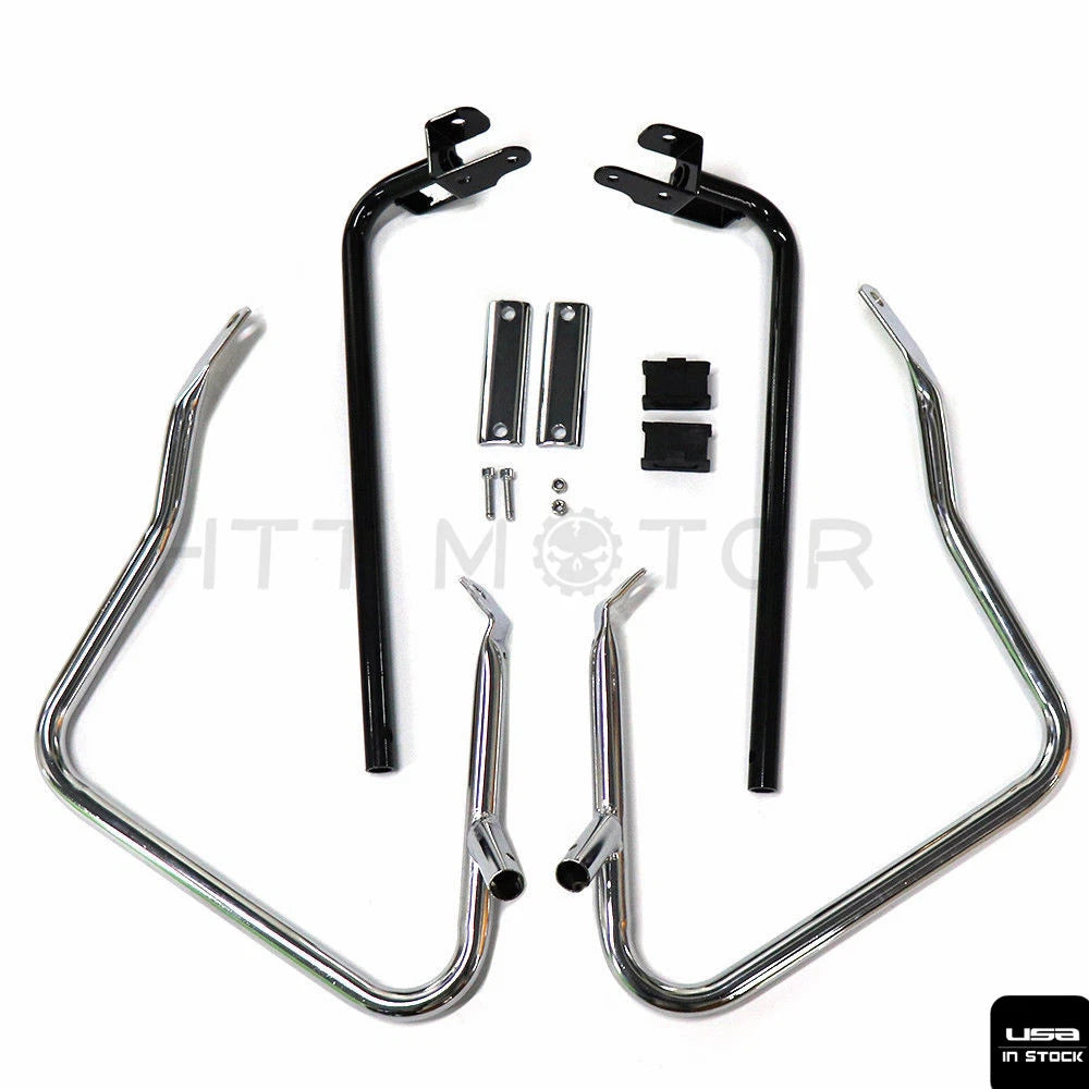 Saddlebag Bracket Guard Bars for Harley Touring Street Road Glide (2014–2017)