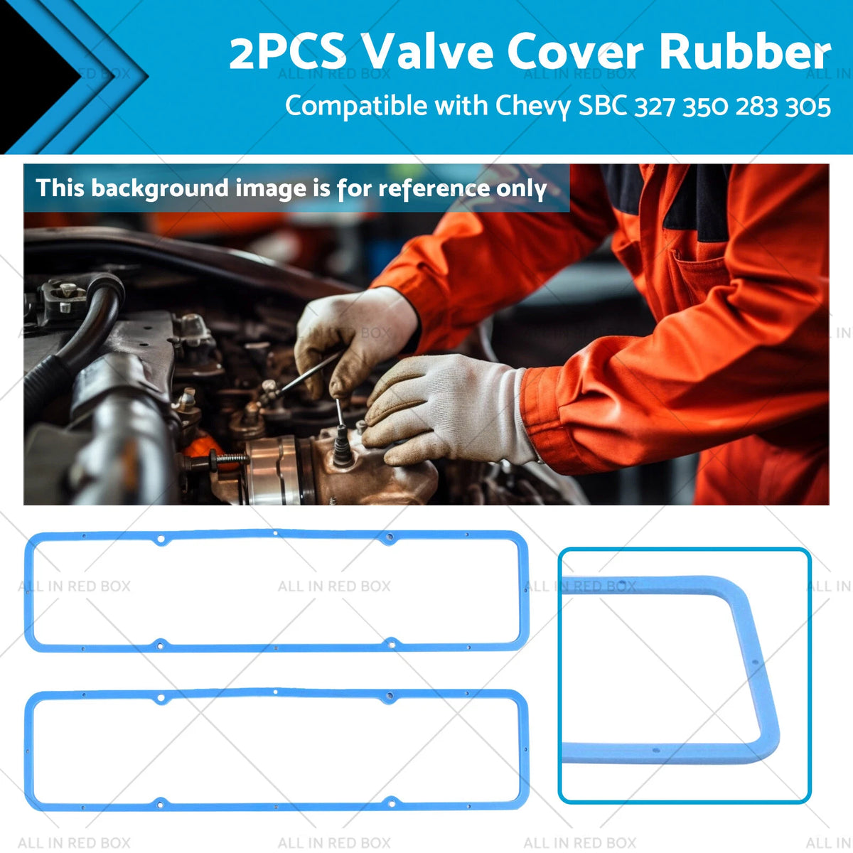 2X Valve Cover Gasket for Chevy SBC 283 305 327 350 (1960–2002)