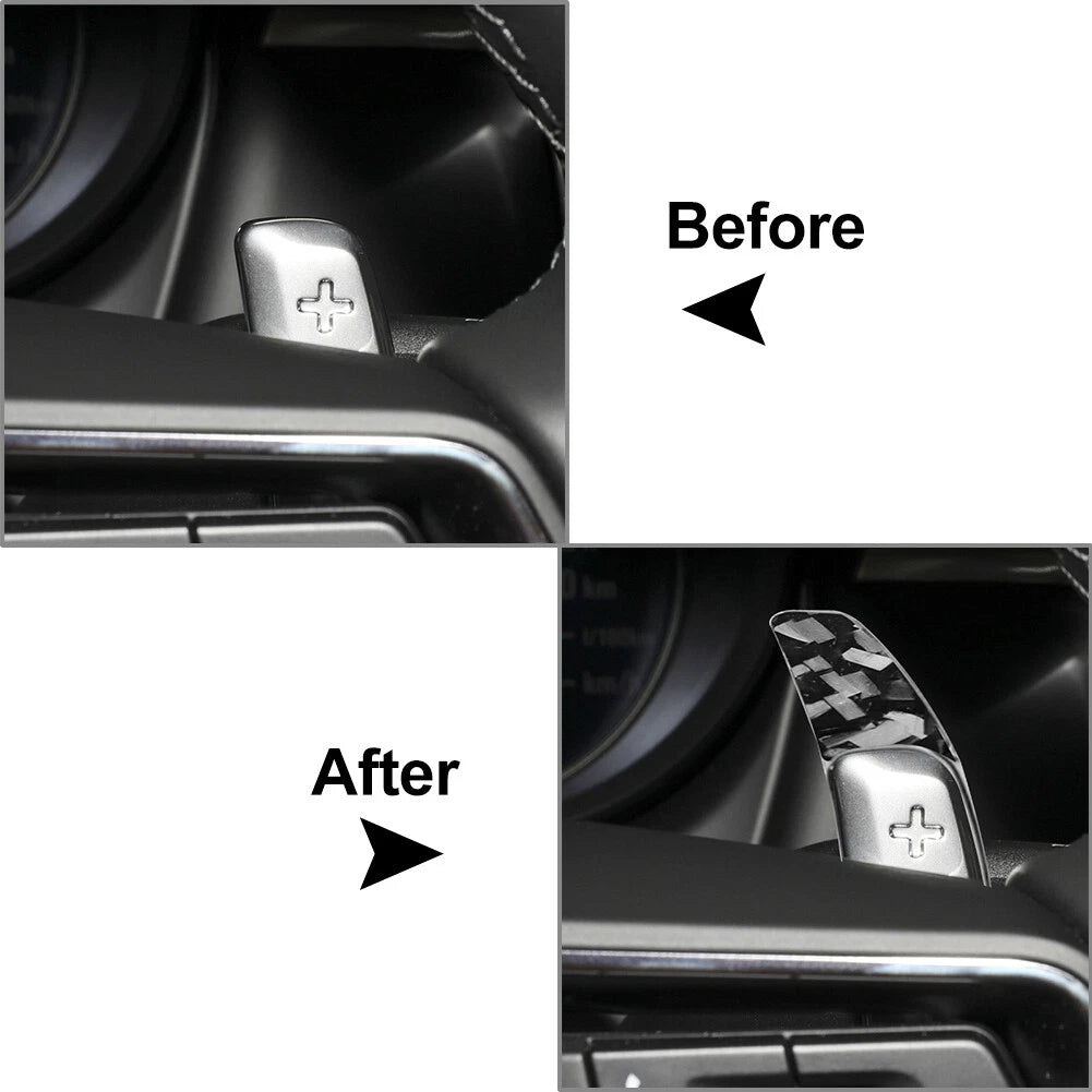 Steering Wheel Shifter Paddle Extenders for Porsche Macan 911 Panamera (2014–2023) Carbon Look