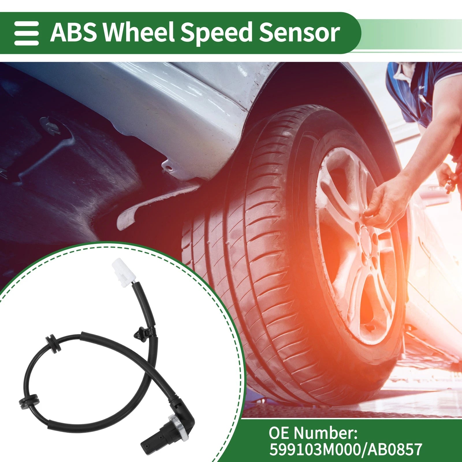 ABS Wheel Speed Sensor No. 599103M000/AB0857 for Hyundai Genesis (2010–2016)