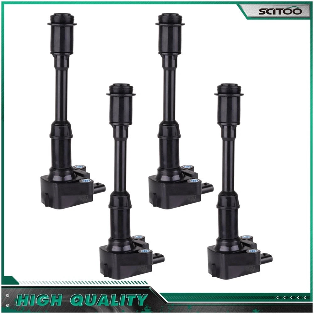 Set of 4 Ignition Coils for Ford Escape, Fiesta, Fusion, Transit Connect (1.6L Turbo)