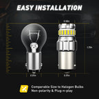 2X 1156 LED Reverse Backup Light Bulb 1200LM 6500K for Autoone