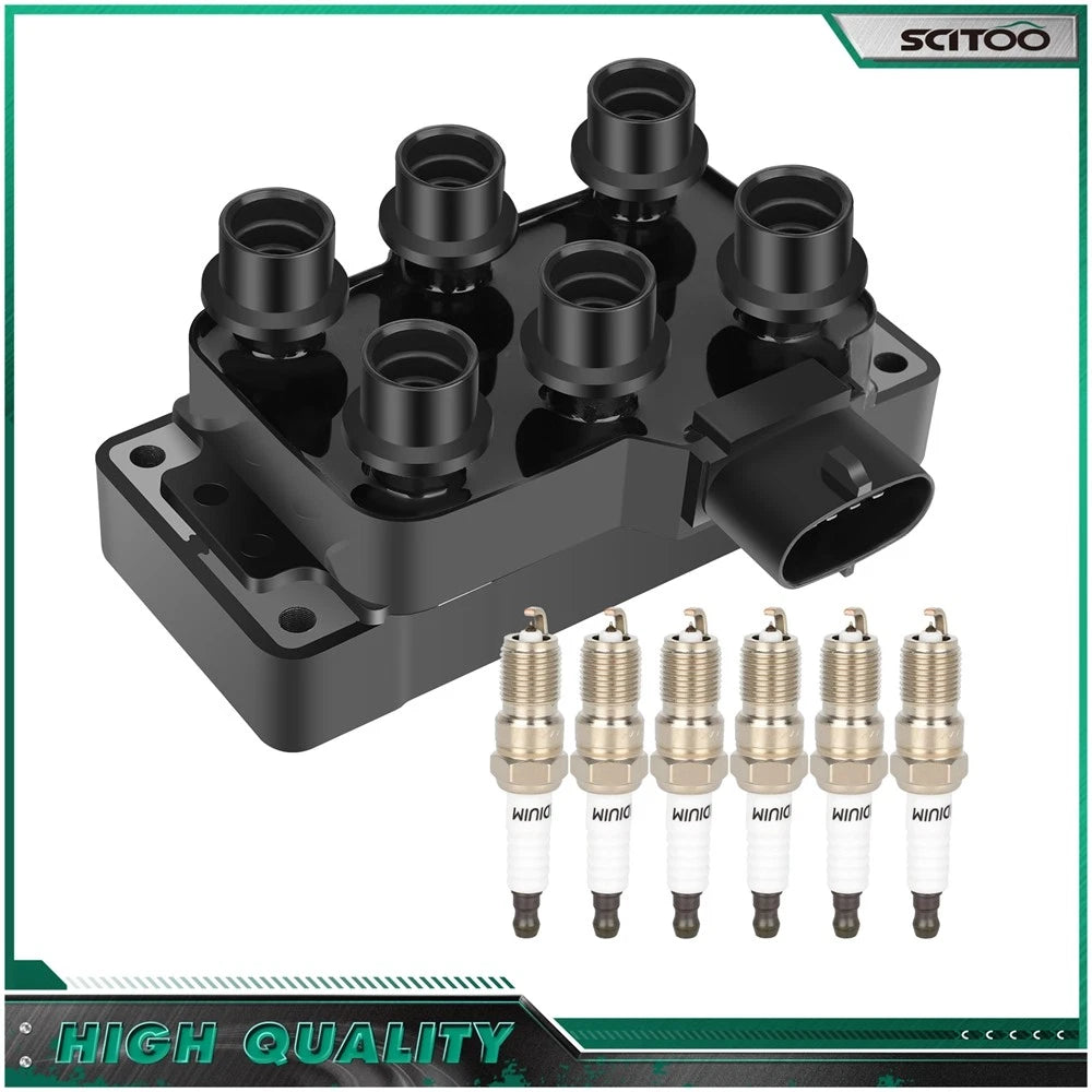 Ignition Coils & Spark Plugs for Ford Explorer (1990–2011), Mustang (2005–2009) 4.0L