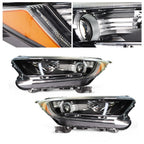 Set of 2 Halogen Headlights for Honda CR-V (2017â2022) Black Left+Right