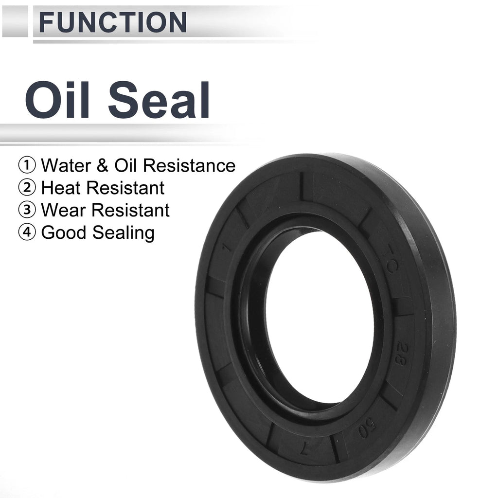 Set of 5 Oil Seal Rotary Shaft Seals 28x50x7mm Nitrile Rubber