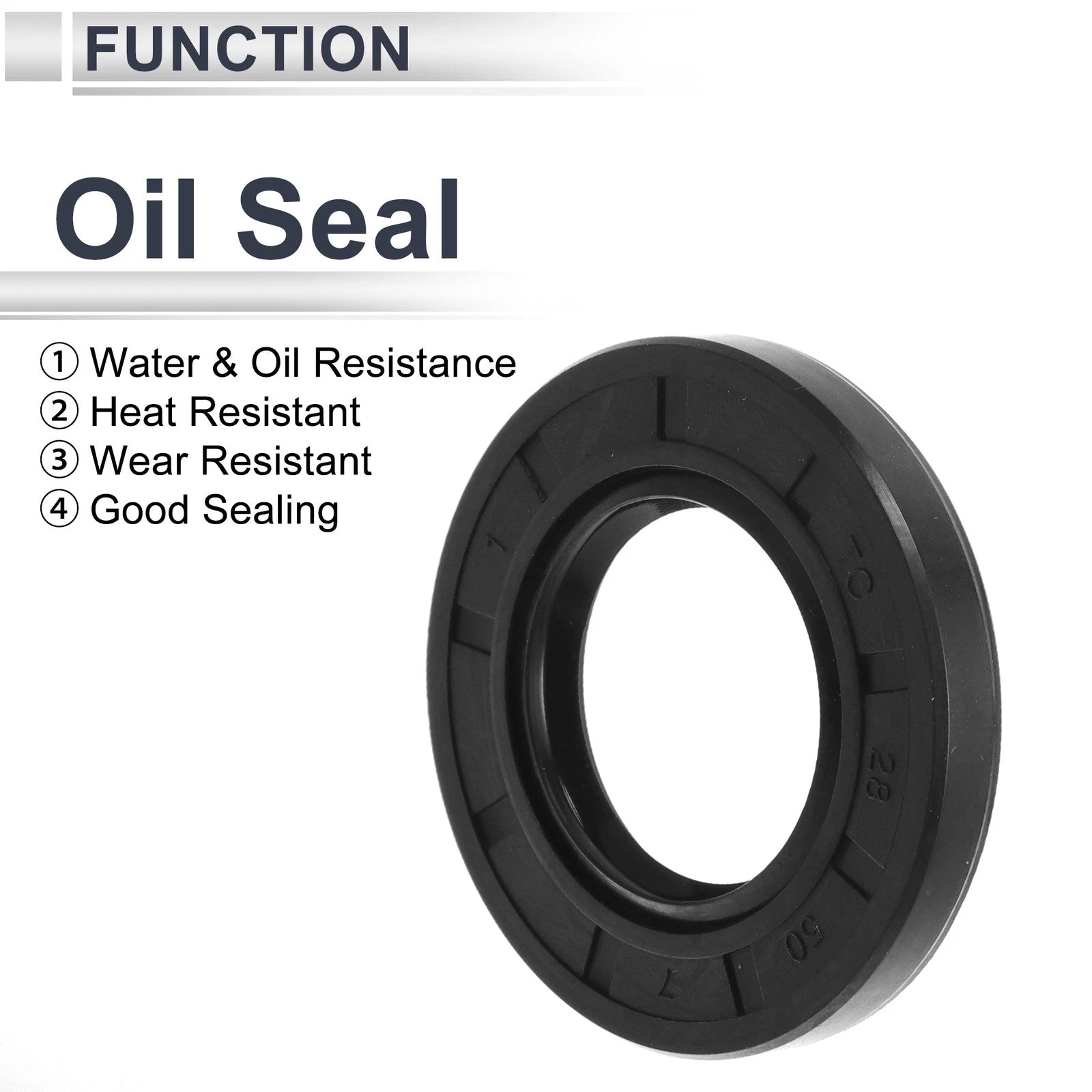Set of 5 Oil Seal Rotary Shaft Seals 28x50x7mm Nitrile Rubber