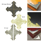 12pcs Antique Metal Jewelry Box Corner Protector Edge Guard Hardware
