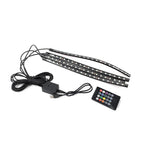 72 LED RGB Remote Control Decorative Foot Lamp for Car (No specific years)
