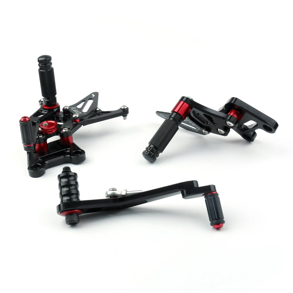 CNC Black Rearsets Footpegs for Suzuki GSXR1000 GSXR1000R (2017–2023)