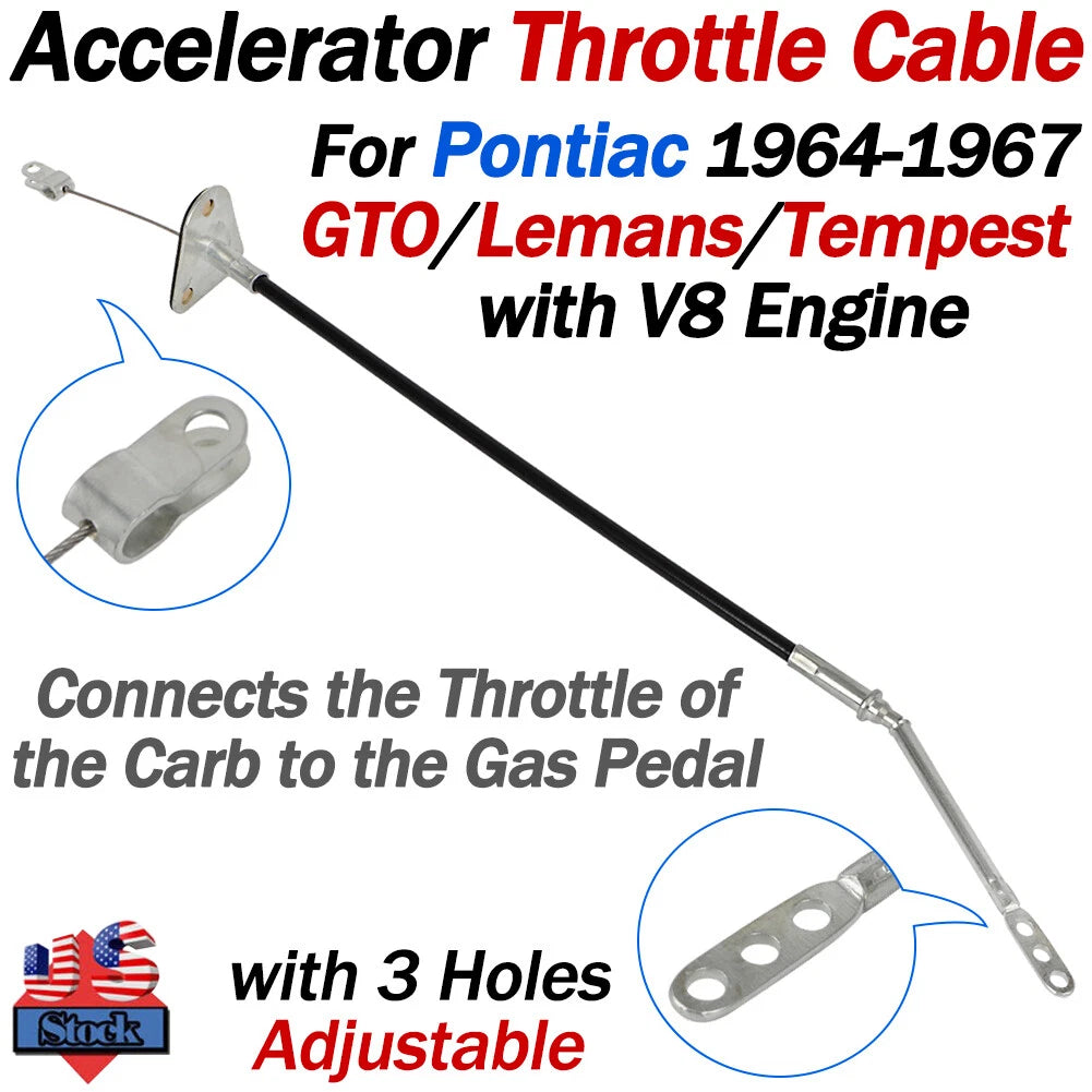 Accelerator Throttle Cable for Pontiac GTO Lemans Tempest (1964–1967)