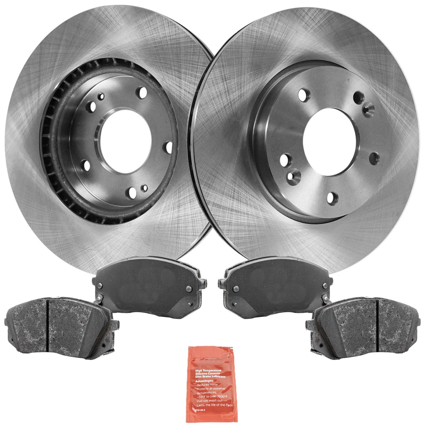 Front Brake Disc Rotors and Pads Kit for Kia Seltos, Hyundai Kona, Soul (2017–2018)
