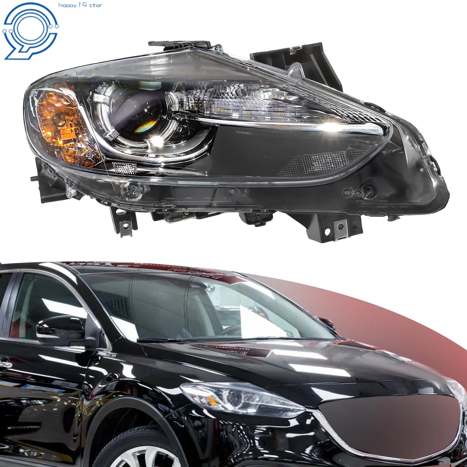 HID Headlights Assembly Right Passenger Side for Mazda CX-9 (2013–2015) TK2451031