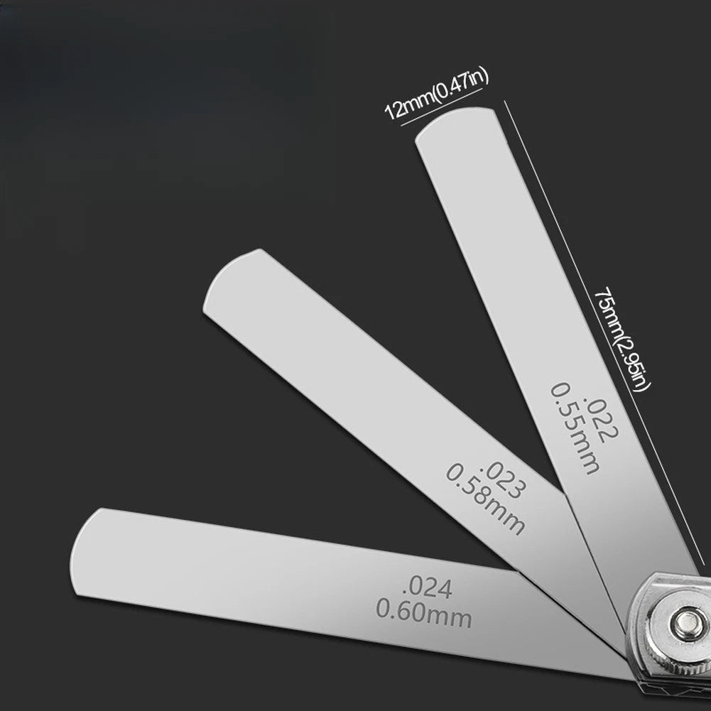 Feeler Gauge Set of 2 Stainless Steel 0.04-0.88mm for Mechanical Use