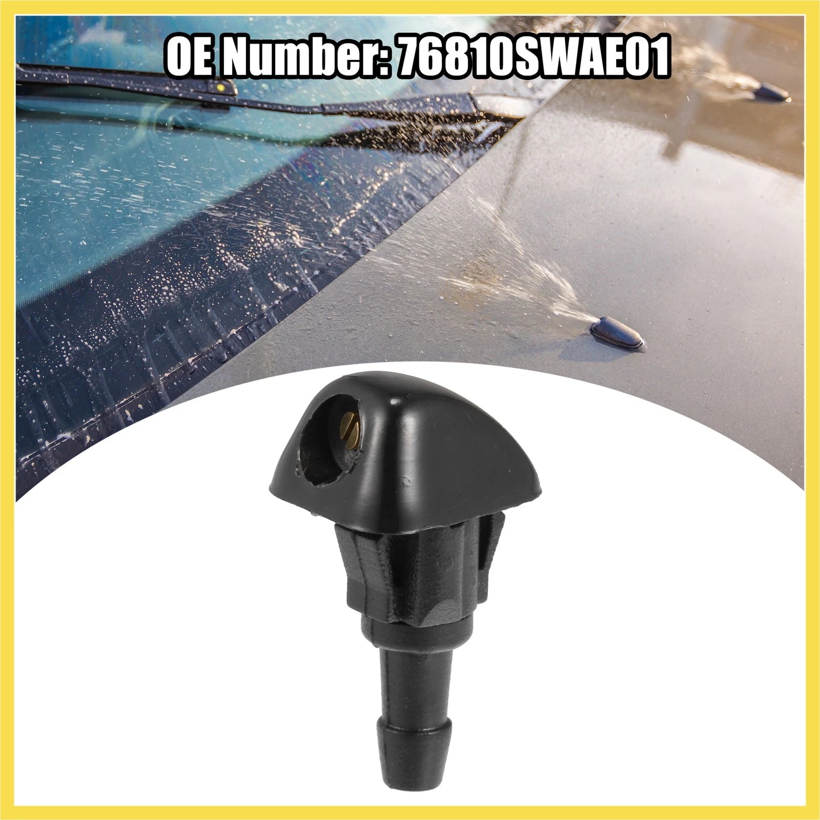 2pcs Windshield Wiper Washer Nozzle Spray Jet for Honda Civic (2006–2011) No. 76810SWAE01