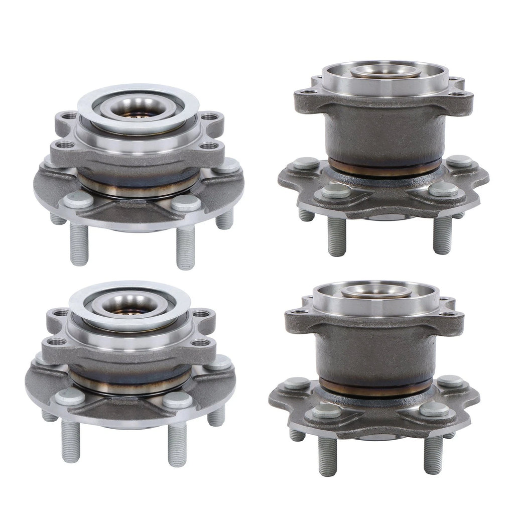 Set of 4 Wheel Hub Bearings for Nissan Rogue (2008–2013) RH LH AWD 2.5L L4