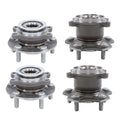 Set of 4 Wheel Hub Bearings for Nissan Rogue (2008–2013) RH LH AWD 2.5L L4